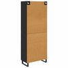 vidaXL Highboard Czarny Dąb 69,5 x 34 x 180 cm Materiał drewnopochodny
