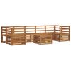 vidaXL Zestawy sof 8 pcs Naturalny Lite Drewno Akacji