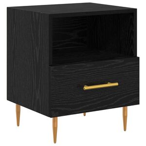 vidaXL Stolik nocny Czarny 40 x 35 x 47,5 cm Drewno inżynieryjne