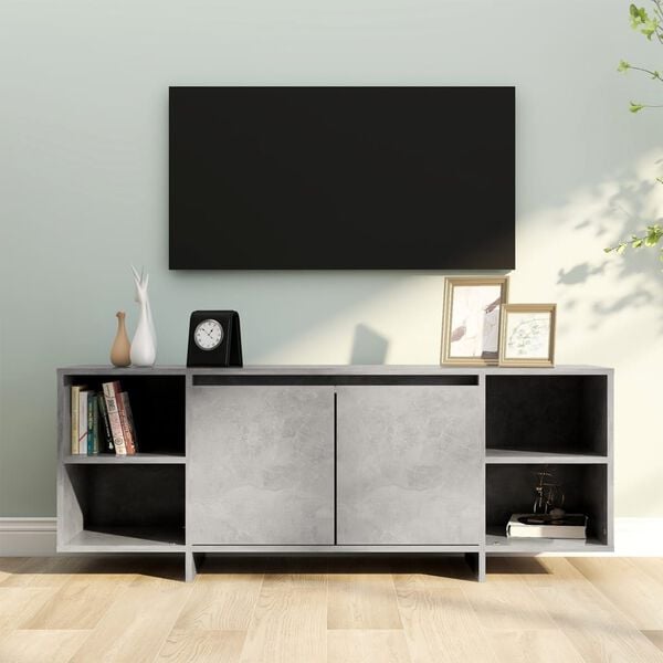 vidaXL Szafka pod TV, szarość betonu, 130x35x50 cm