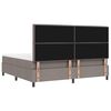 vidaXL Ł&oacute;żko sprężynowe z materacem Ciemnoszary 200 x 200 cm tkanina