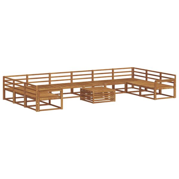 vidaXL Zestaw sof na zewnątrz 11 pcs Naturalny Lite Drewno Akacji