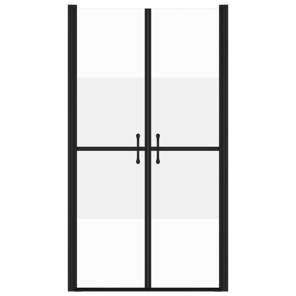 vidaXL Drzwi prysznicowe, szkło częściowo mrożone, ESG, (83-86)x190 cm