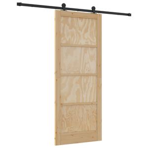vidaXL Drzwi przesuwne ORKDAL 86 x 211 cm Lite drewno sosnowe