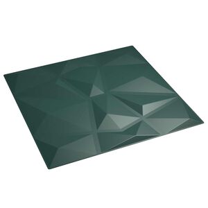 vidaXL Panele ścienne 24 pcs Zielony 50 x 50 cm Pianka XPS