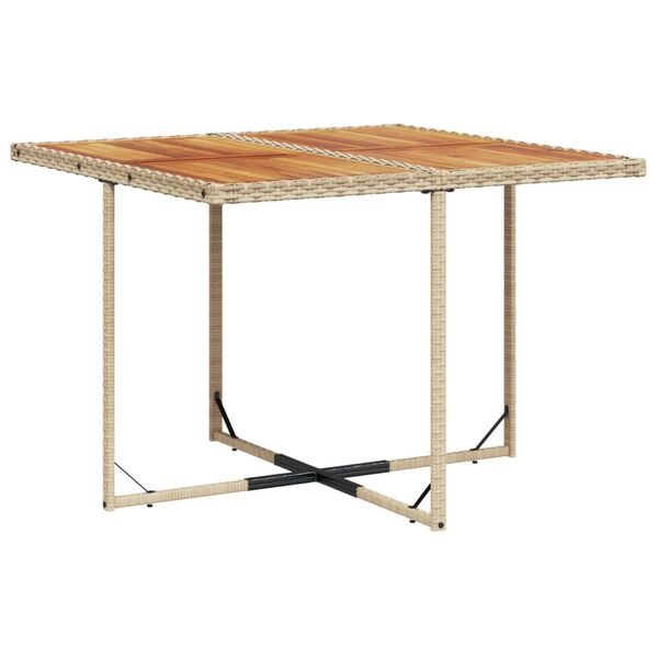 vidaXL 11-cz. zestaw mebli ogrodowych z poduszkami, beżowy, polirattan