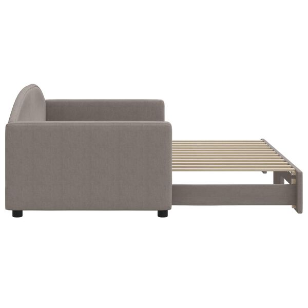 vidaXL Sofa rozsuwana, kolor taupe, 90x200 cm, tkanina