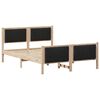 vidaXL Rama ł&oacute;żka brązowo-czarny 140 x 190 cm Lite drewno sosnowe