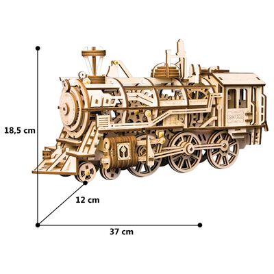 Robotime Mechaniczny drewniany model pociągu Locomotive