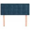 vidaXL Zagł&oacute;wek do ł&oacute;żka, ciemnoniebieski, 90x5x78/88 cm, aksamit