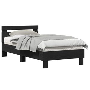 vidaXL Ramka ł&oacute;żka Czarny Dąb 193 x 95 x 88 cm Drewno inżynieryjne