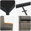 vidaXL Zestaw do jadalni w ogrodzie 7 pcs Szary polirattan