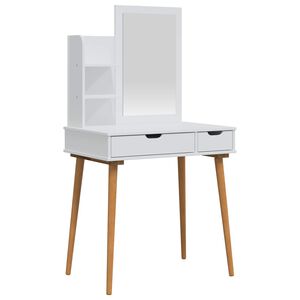 vidaXL Zestaw toaletki FAUSKE 3 szt. Biały 76 x 50 x 143 cm