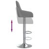 vidaXL Krzesła barowe, 2 szt., ciemnoszare, tapicerowane tkaniną