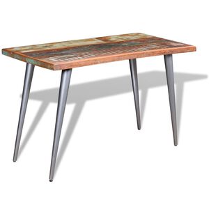 vidaXL St&oacute;ł do jadalni z litego drewna odzyskanego, 120x60x76 cm