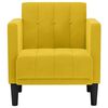 vidaXL Sofa Fotel z Podłokietnikami Ż&oacute;łty 53 cm Aksamit