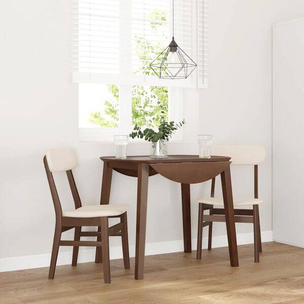 vidaXL Krzesła do jadalni z poduszkami 2 szt. lite drewno gumowe