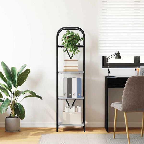 vidaXL P&oacute;łka na książki Szary Sonoma 40 x 30 x 146 cm