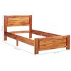 vidaXL Rama ł&oacute;żka, lite drewno sosnowe, 90 x 200 cm