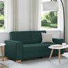 vidaXL Sofa 2-osobowa Ciemnozielona 140 cm Tkanina