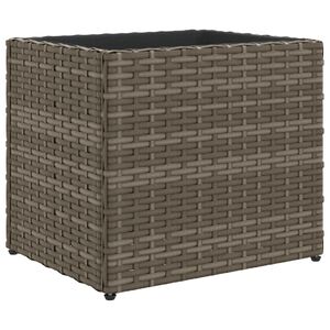 vidaXL Donica ogrodowa, szara, 36x30x32 cm, rattan PE
