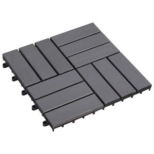 vidaXL Płytka Tarasowa 30 pcs Szary 30 x 30 cm Drewno Akacjowe