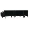 vidaXL Sofa rozkładana L, czarna, 275x140x70 cm, tkanina