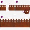 vidaXL Obrzeża trawnikowe 10 pcs Rdzawy 103 x 0,05 x 22 cm