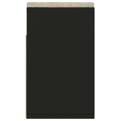 vidaXL Ławka na buty z poduszką, czarna, 104x30x49 cm, płyta wiórowa