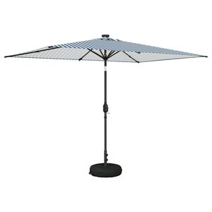 vidaXL Parasol ogrodowy z oświetleniem LED i podstawą 200 x 300 cm