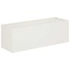 vidaXL Doniczka ogrodowa Biały 40 x 20 x 20 cm Stal zimnogięta