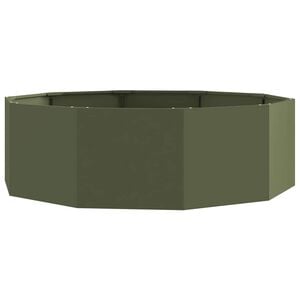 vidaXL Donica Zielony oliwkowy 120 x 120 x 35 cm Stal
