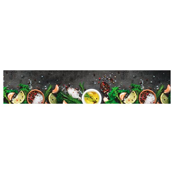 vidaXL Dywanik kuchenny, wz&oacute;r w przyprawy, 60x300 cm, aksamit