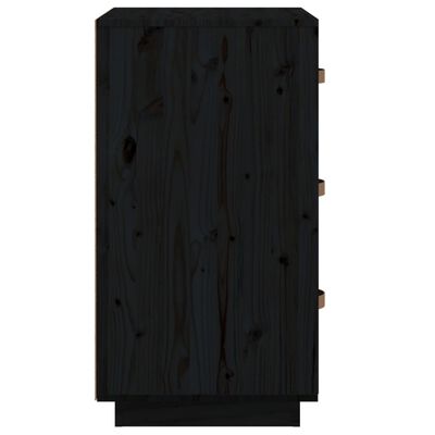 vidaXL Szafki nocne, 2 szt., czarne, 40x40x75 cm, drewno sosnowe