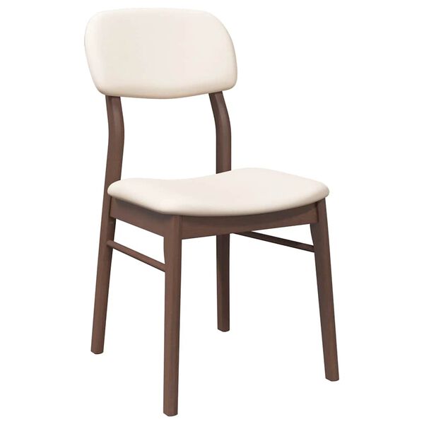 vidaXL Krzesła do jadalni z poduszkami 2 szt. lite drewno gumowe