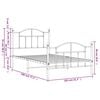 vidaXL Metalowa rama ł&oacute;żka z wezgłowiem i zan&oacute;żkiem, czarna, 100x190cm
