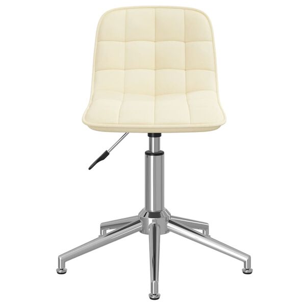 vidaXL Obrotowe krzesła stołowe, 2 szt., kremowe, obite tkaniną