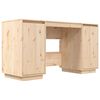 vidaXL Biurko, 140x50x75 cm, lite drewno sosnowe