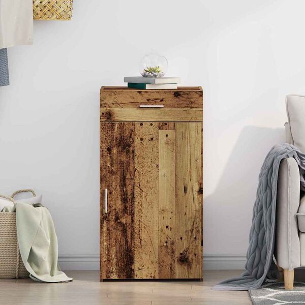 vidaXL Bufet z szufladą Stare drewno 50 x 42,5 x 93 cm