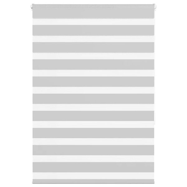 vidaXL Roleta zebra, jasnoszara, szerokość tkaniny 110,9cm, poliester