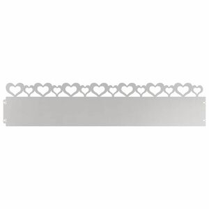 vidaXL Obrzeża trawnikowe 10 szt. 103 x 0,05 x 22 cm Stal nierdzewna