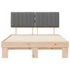 vidaXL Ramka ł&oacute;żka z tapicerowanym wezgłowiem Jasnoszary 140 x 190 cm