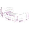 vidaXL Ł&oacute;żko Dziecięce z Ramą i Zagł&oacute;wkiem R&oacute;żowy 90 x 190 cm Aksamit