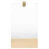 vidaXL Lustro ścienne z p&oacute;łką z litego drewna sosnowego, 23x39,5 cm