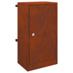 vidaXL skrzynka na listy z przechowywaniem Rdzawy 30 x 20 x 55 cm