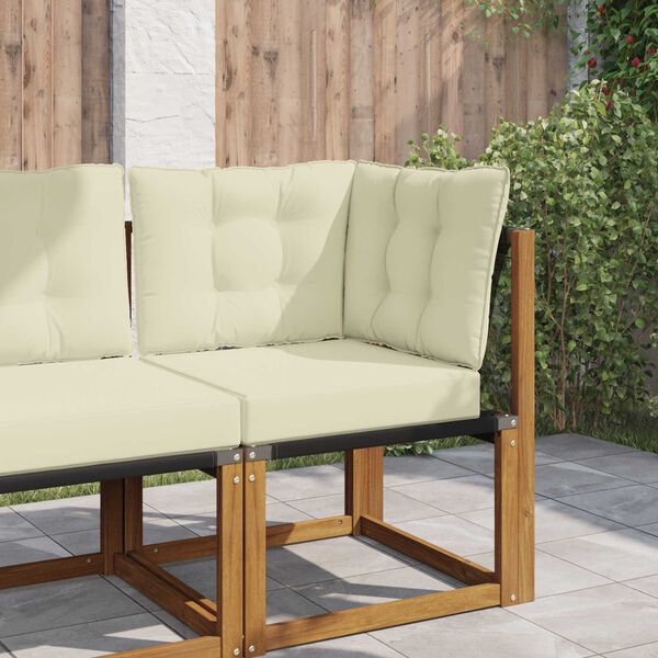 vidaXL Poduszka do sofy na zewnątrz 3 pcs Kremowy Poliester