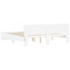 vidaXL Rama ł&oacute;żka z wezgłowiem i LED, biała, 180x200 cm