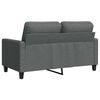 vidaXL Sofa 2-osobowa, ciemnoszara, 120 cm, tapicerowana tkaniną