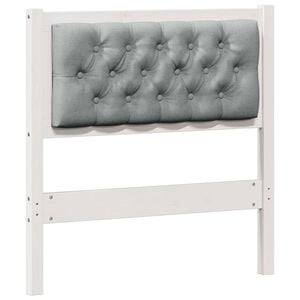 vidaXL Zagł&oacute;wek Inny Biały i jasnoszary 80 cm Lite drewno sosnowe