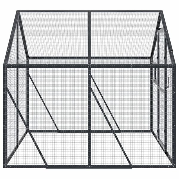 vidaXL Woliera, antracytowa, 1,79x2x1,85 m, aluminium